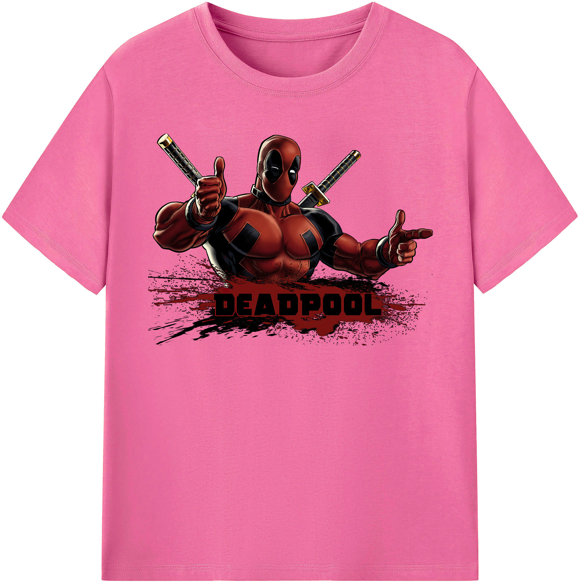 （画像用） Deadpool デッドプール レディースカジュアルプリントTシャツ（綿100％）